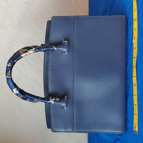 Kate Spade New York Grove Street Caley Satchel navy blue 100% leather - Picture 4 of 16